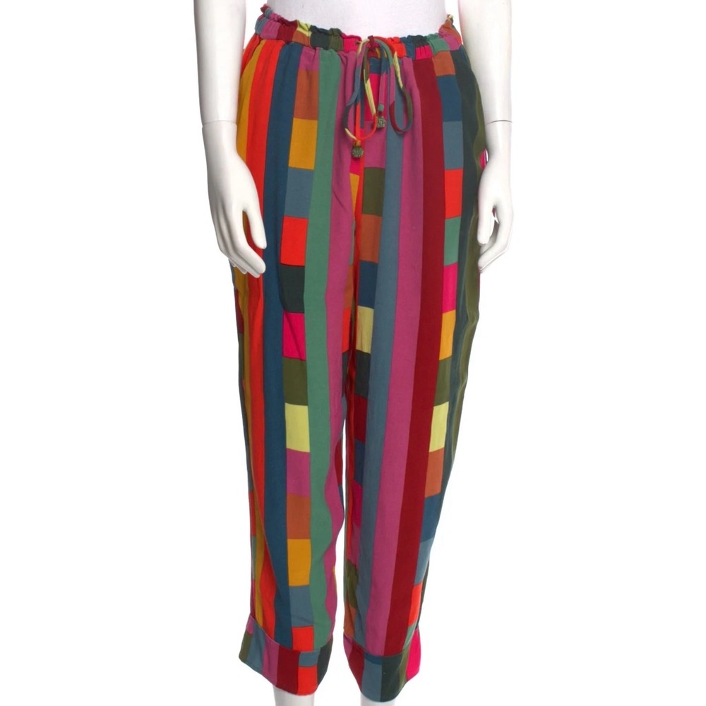 Farm for Anthropologie Rio De Janeiro Colour Block Pants Size Small NWT!